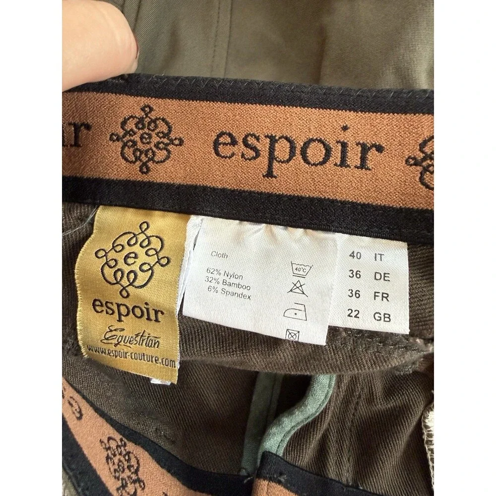 Espoir olive Green Breeches Size 40